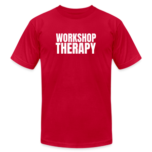 Workshop Therapy T-Shirt by Bella + Canvas - red