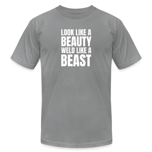Weld Like a Beast Premium T-Shirt - slate