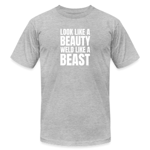 Weld Like a Beast Premium T-Shirt - heather gray