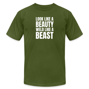 Weld Like a Beast Premium T-Shirt - olive