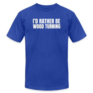 Rather Wood Turning Premium T-Shirt - royal blue