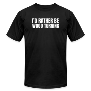 Rather Wood Turning Premium T-Shirt - black