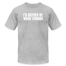 Load image into Gallery viewer, Rather Wood Turning Premium T-Shirt - heather gray
