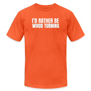 Rather Wood Turning Premium T-Shirt - orange