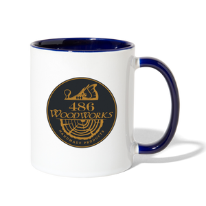 486 Woodworks Contrast Mug - white/cobalt blue