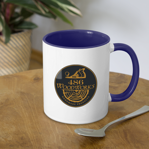 486 Woodworks Contrast Mug - white/cobalt blue