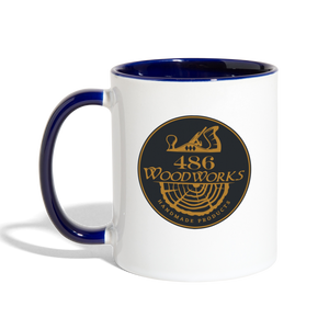 486 Woodworks Contrast Mug - white/cobalt blue