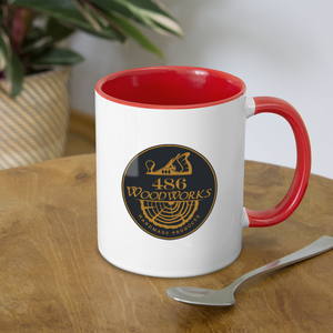 486 Woodworks Contrast Mug - white/red