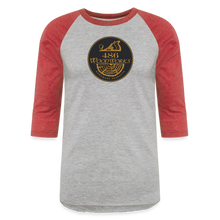 Load image into Gallery viewer, 486 Woodworks 3/4 Sleeve Raglan T-Shirt - heather gray/red

