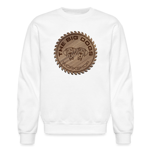 The Big Dogs Workshop Sweatshirt by Bella + Canvas - white