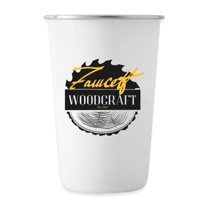 Fawcett Woodcraft Stainless Steel Pint Cup - white