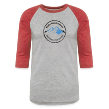 Load image into Gallery viewer, NoCo Wood and Resin 3/4 Sleeve Raglan T-Shirt - heather gray/red
