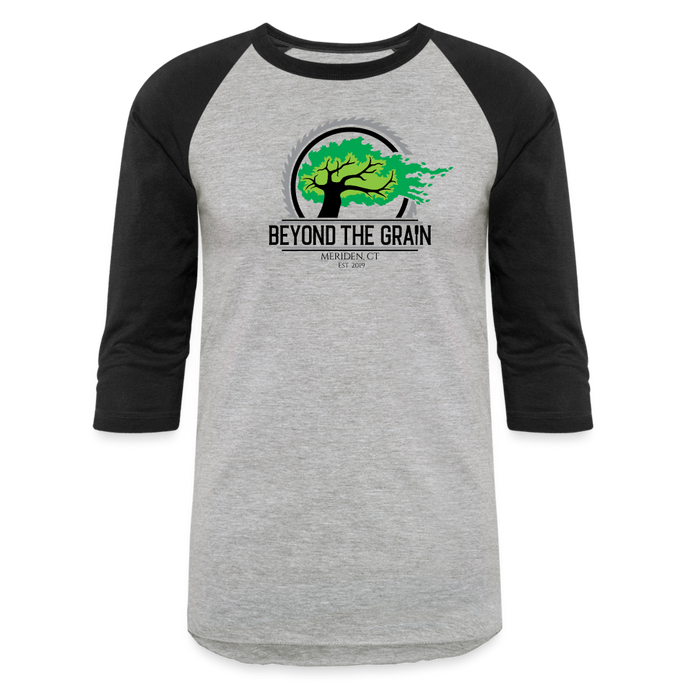 Beyond the Grain Raglan 3/4 Sleeve T-Shirt - heather gray/black